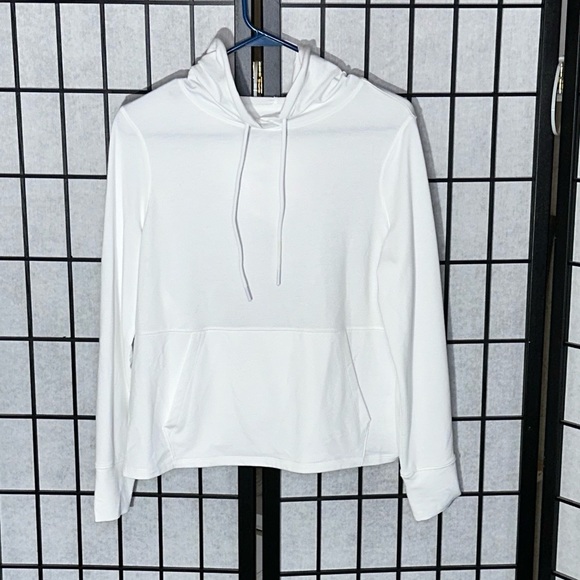 White Hoodie cross over detail in back Medium 8-10 Women’s - Picture 5 of 5